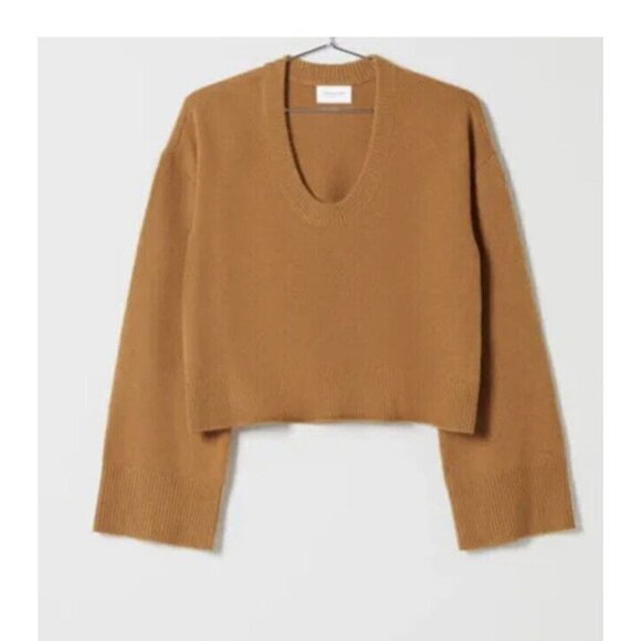Who What Wear Emory Scoop-Neck Wool Blend Sweater NWTS Large NEW $118 Y1 - Picture 1 of 7